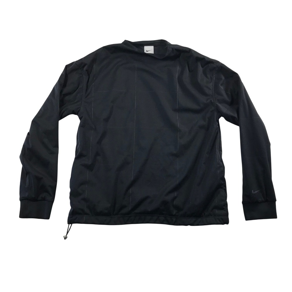 Nike Storm-FIT ADV Golf Pullover Black Grid Crew Neck DA3230-010 Mens Small